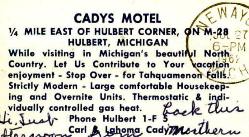 Cadys Cove Cabins (Cadys Motel, Cadys Motel) - Vintage Postcard